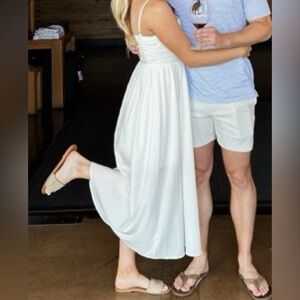 Sienna White Midi Dress